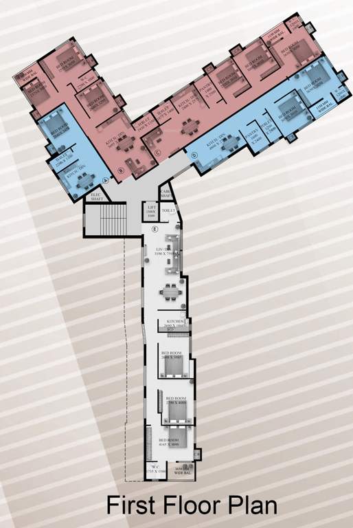  heights Heights Cluster Plan for 1st Floor