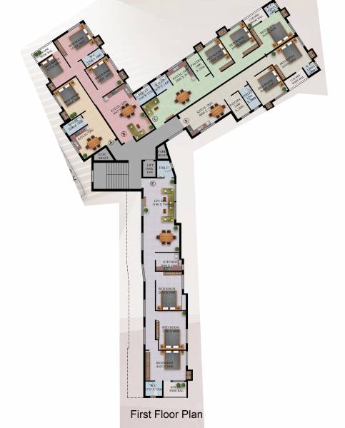  heights Heights Cluster Plan for 1st Floor