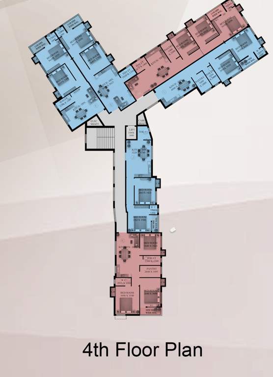  heights Heights Cluster Plan for 4th Floor