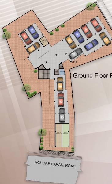  heights Heights Cluster Plan for ground Floor