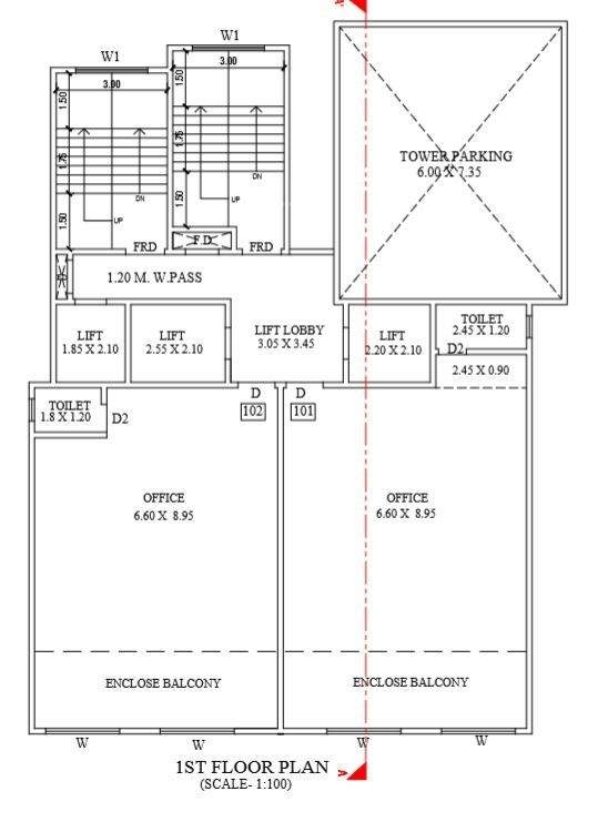  j p anant J P Anant Cluster Plan for 1st Floor