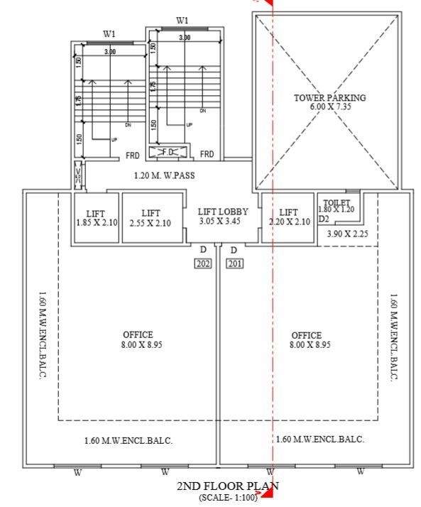  j p anant J P Anant Cluster Plan for 2nd Floor