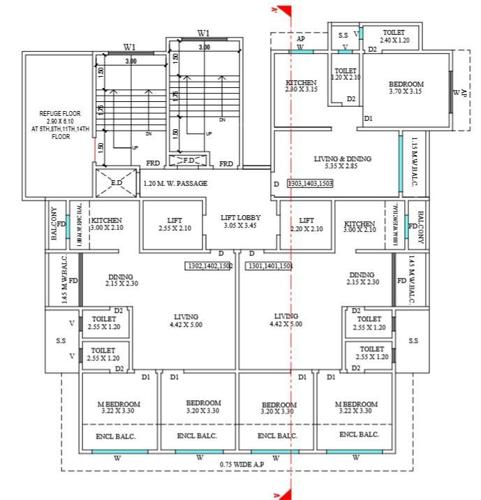  j-p-anant J P Anant Cluster Plan from 13th to 15th Floor