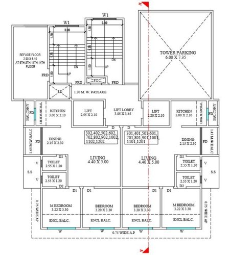  j-p-anant J P Anant Cluster Plan from 3rd to 12th Floor