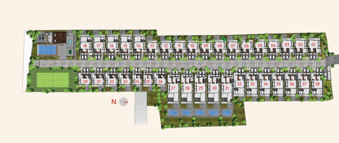  rare 8 villas Master Plan