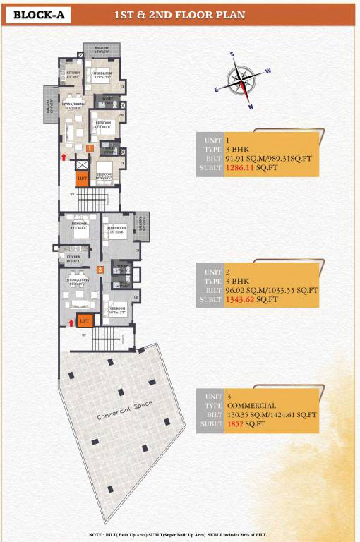 mansion Block A Cluster Plan From 1st To 2nd Floor