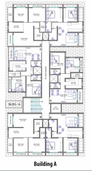 Building A Cluster Plan from 1st to 5th Floor vanraj Building A Cluster Plan from 1st to 5th Floor