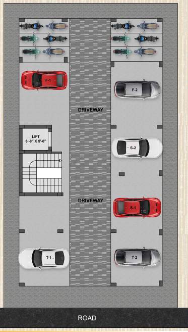  ck vivekha enclave CK Vivekha Enclave Cluster Plan for ground parking Floor