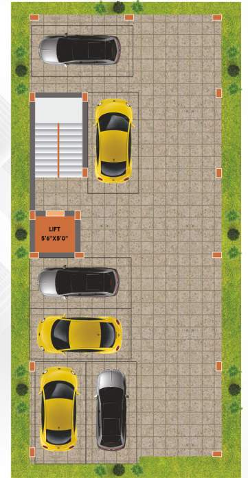  royal paradise Royal Paradise Cluster Plan for ground parking Floor