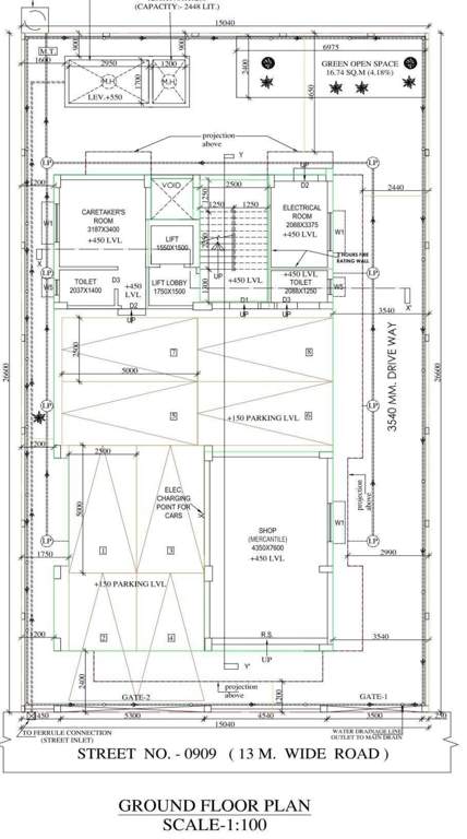  la pearl co operative hig La Pearl Co Operative Hig Cluster Plan for ground Floor