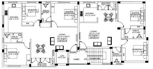  anjaneya Anjaneya Cluster Plan from 1st to 3rd Floor