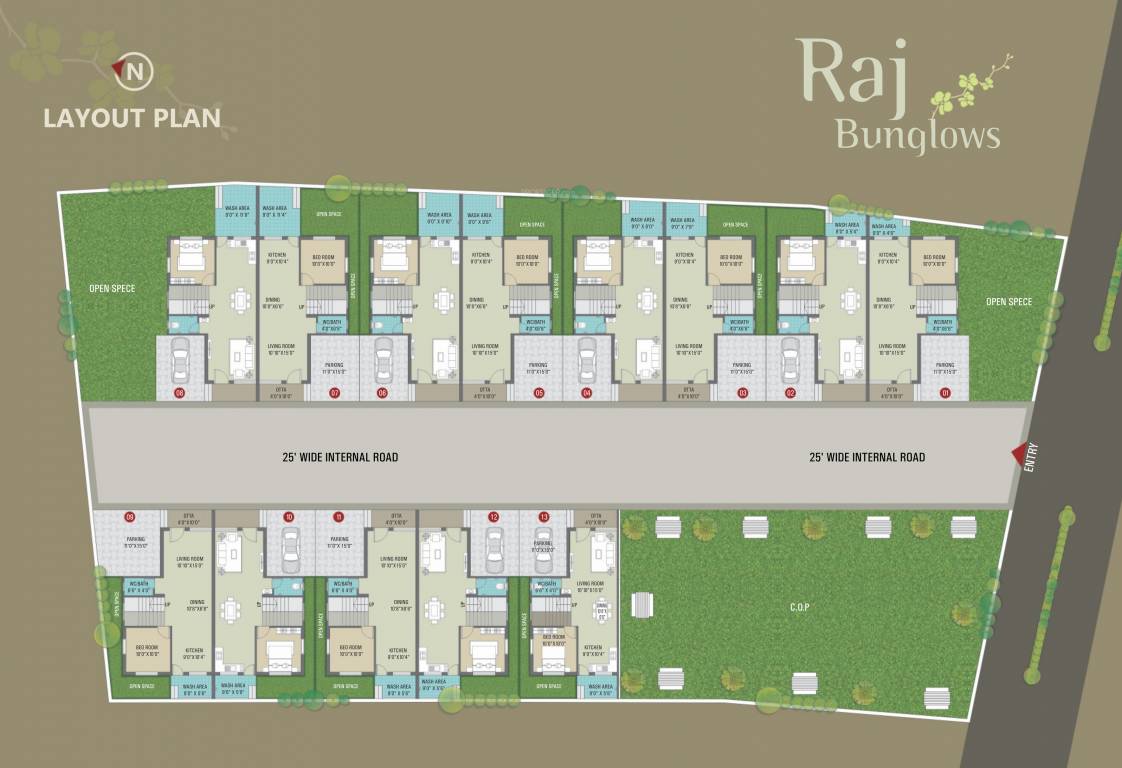 raj bungalows Layout Plan