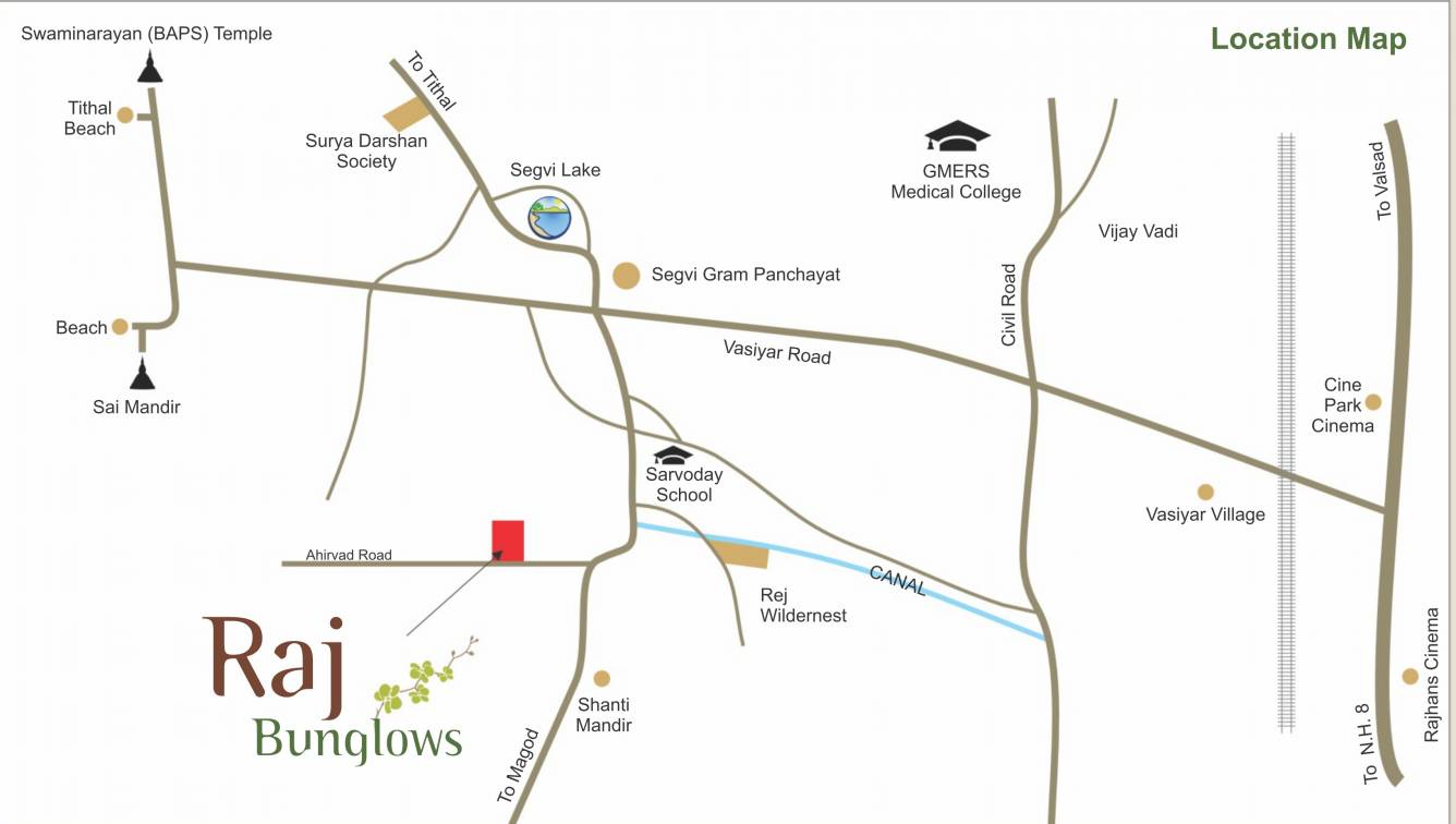 raj bungalows Location Plan