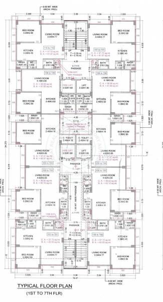  shree-sankalp A+B Cluster Plan from 1st to 7th Floor