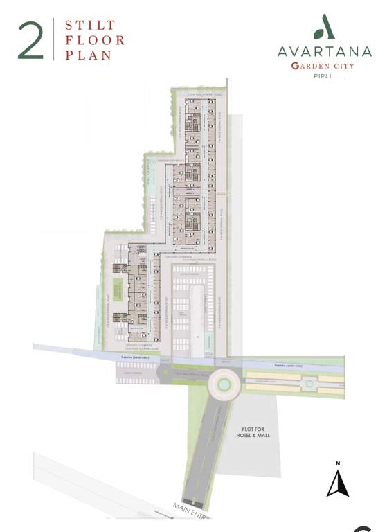 avartana garden city Tower C Cluster Plan for Stilt Floor
