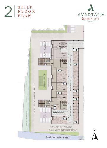  avartana-garden-city Tower W & Y Cluster Plan for Stilt Floor