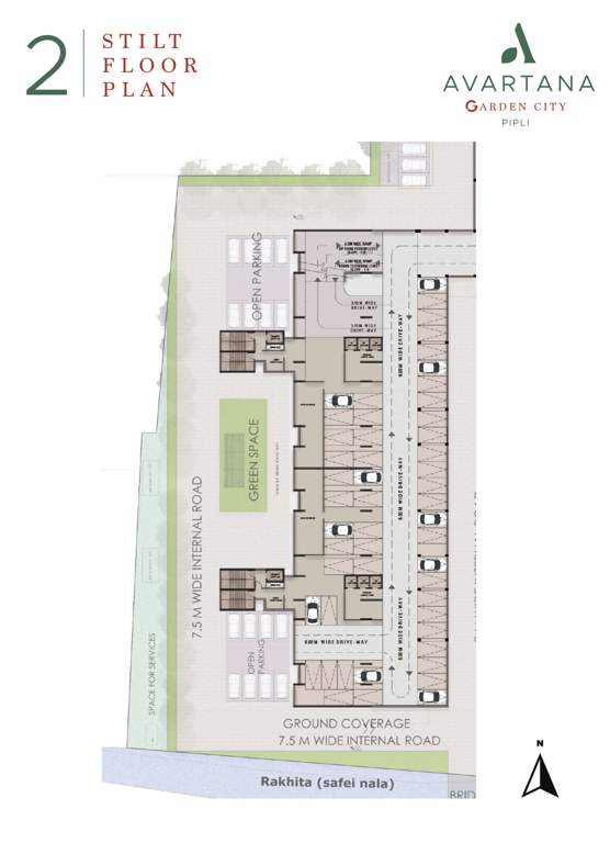  avartana garden city Tower W & Y Cluster Plan for Stilt Floor
