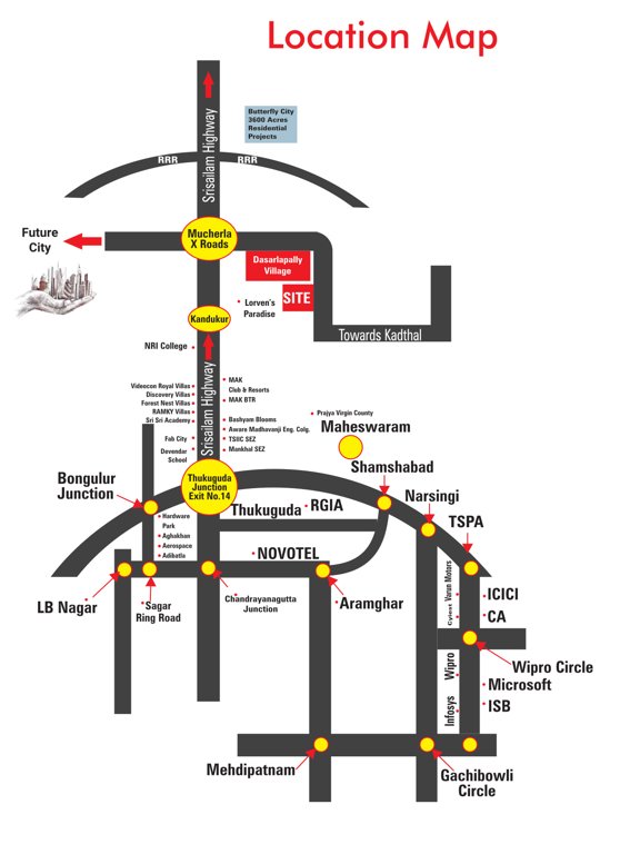  keertika farms Location Plan