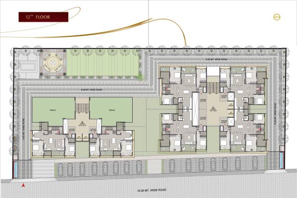  aromonia-air Block A,B Cluster Plan for 12th Floor