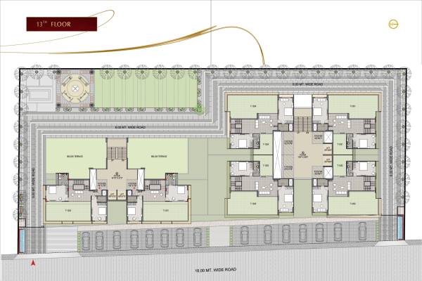  aromonia-air Block A ,BCluster Plan for 13th Floor