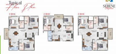  serene-skyline Tower A Cluster Plan from 1st to 13th Floor