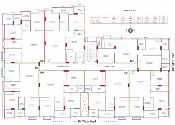  parth-sky Parth Sky Cluster Plan from 1st to 6th Floor