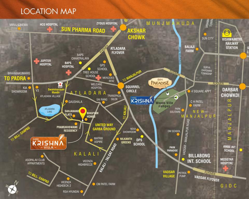  shree krishna villa Location Plan