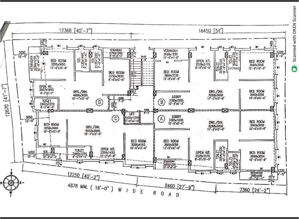  ganapati apartment Ganapati Apartment Cluster Plan from 1st to 5th Floor