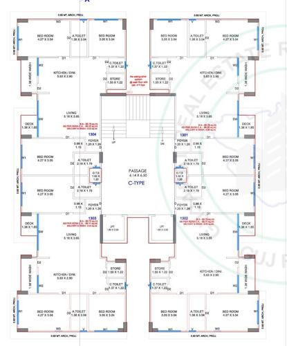 Block C Cluster Plan from 1st to 13th Floor sky-blossom Block C Cluster Plan from 1st to 13th Floor