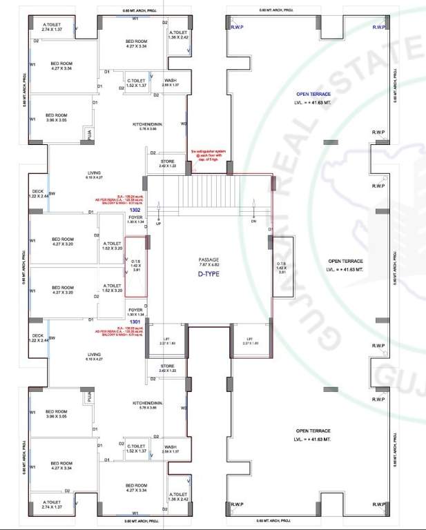  sky blossom Block D Cluster Plan 13th Floor