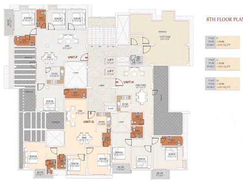  raushni-heights Raushni Heights Cluster Plan for 8th Floor