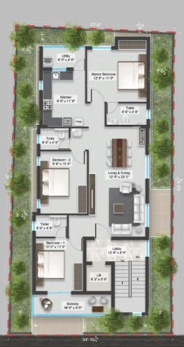  kongu-illam Kongu Illam Cluster Plan from 1st to 3rd Floor