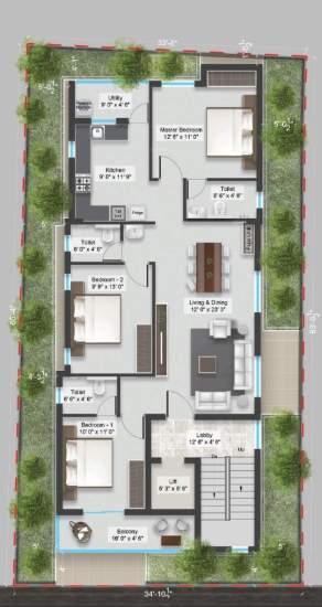  kongu illam Kongu Illam Cluster Plan from 1st to 3rd Floor