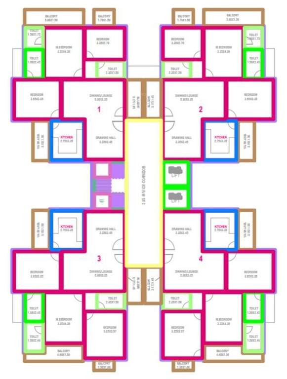  starlight titania phase i Block A Cluster Plan from 1st to 7th Floor