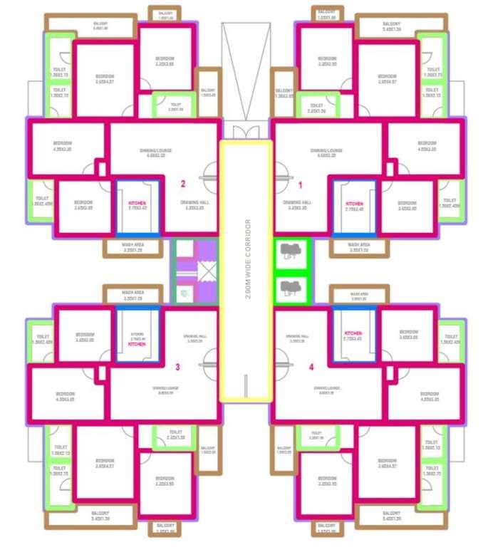  starlight titania phase i Block D Cluster Plan from 1st to 4th Floor