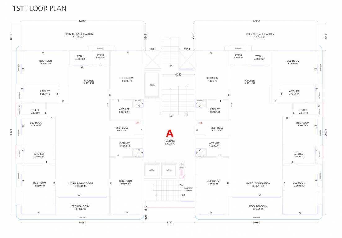 north shore Block A Cluster Plan for 1st Floor
