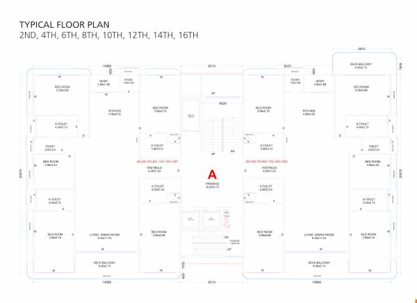 Block A Cluster Plan for 2nd Floor north-shore Block A Cluster Plan for 2nd Floor