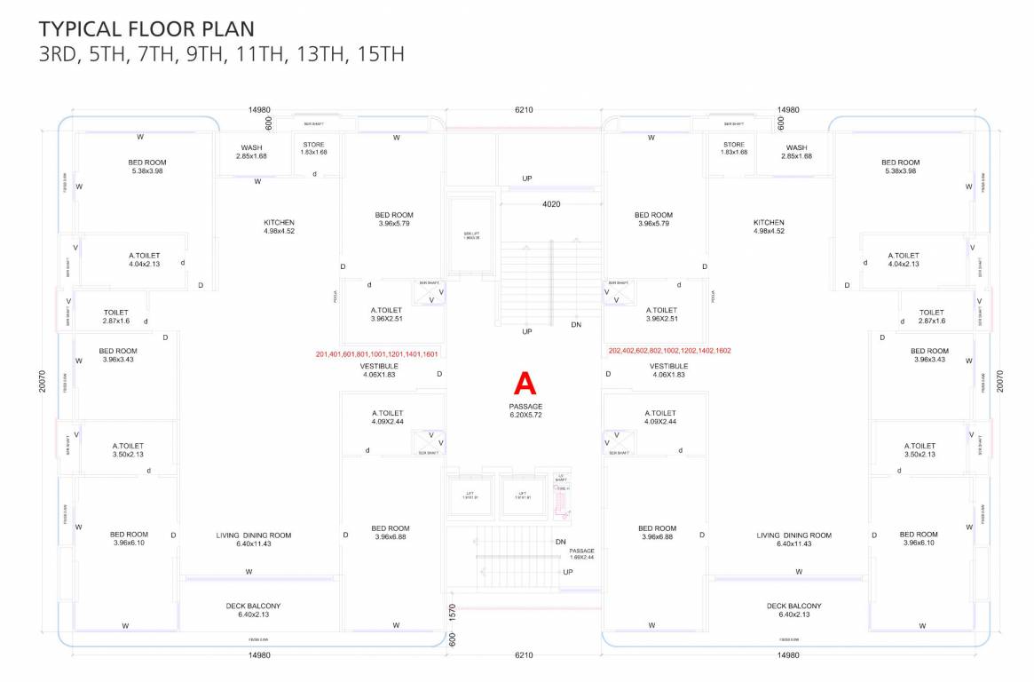 north shore Block A Cluster Plan for 3rd Floor