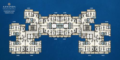 Aananda New Tower Cluster Plan for 14th Floor aananda-new-tower Aananda New Tower Cluster Plan for 14th Floor