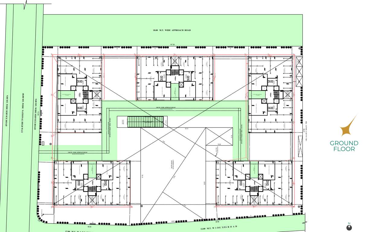  aaloka parmeshwar Aaloka Parmeshwar Tower A Cluster Plan for ground Floor