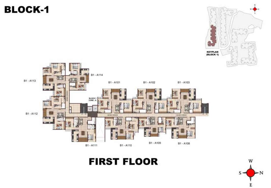  jarvis Block 1 Cluster Plan for 1st Floor