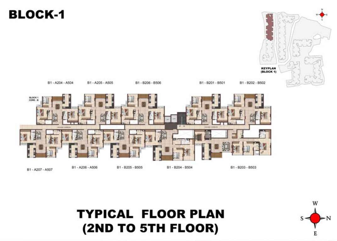  jarvis Block 1 Cluster Plan from 1st to 5th Floor