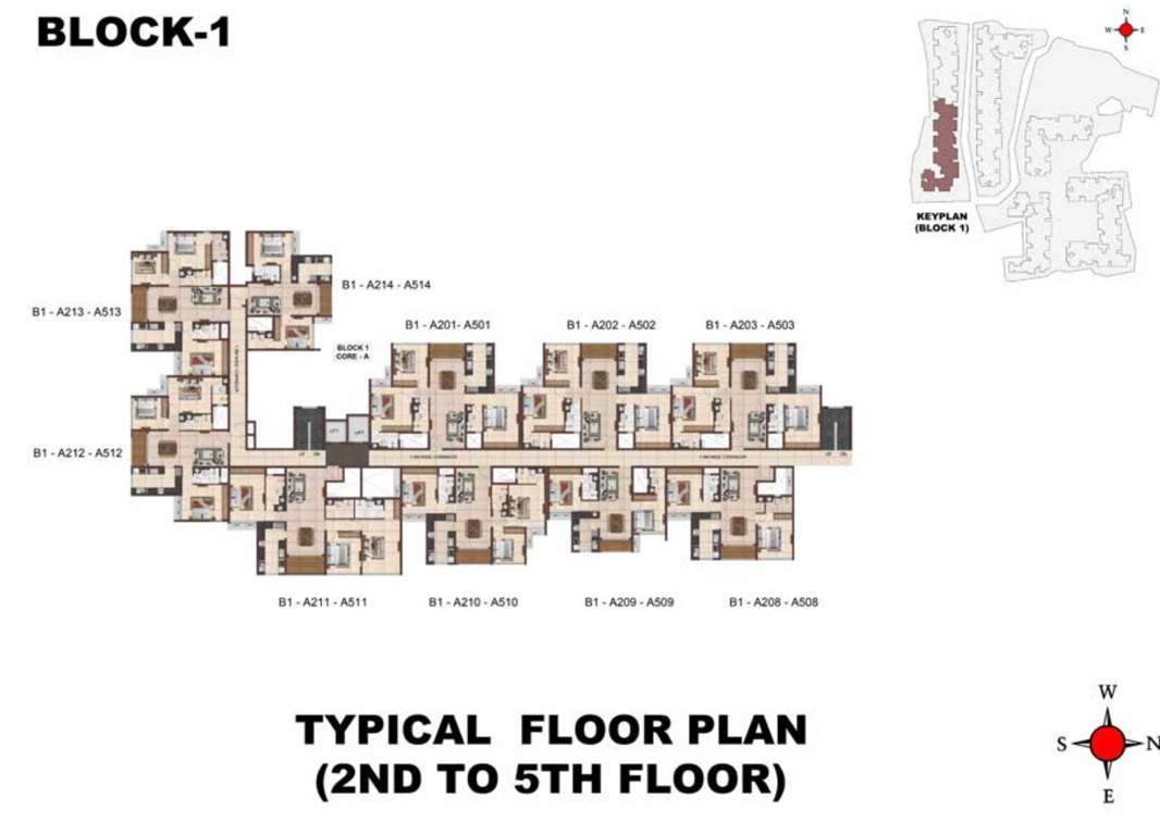  jarvis Block 1 Cluster Plan from 1st to 5th Floor