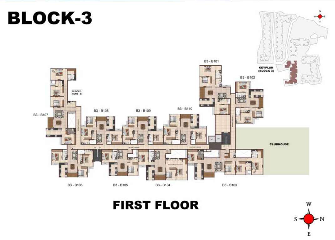  jarvis Block 3 Cluster Plan for 1st Floor