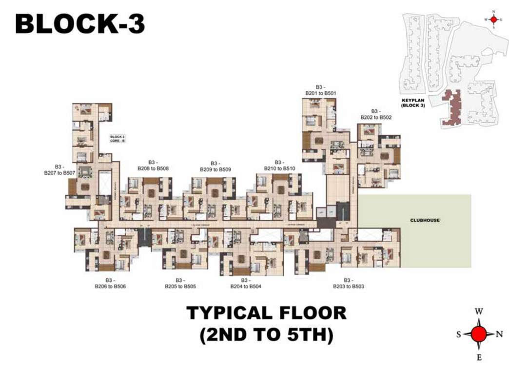  jarvis Block 3 Cluster Plan from 2nd to 5th Floor