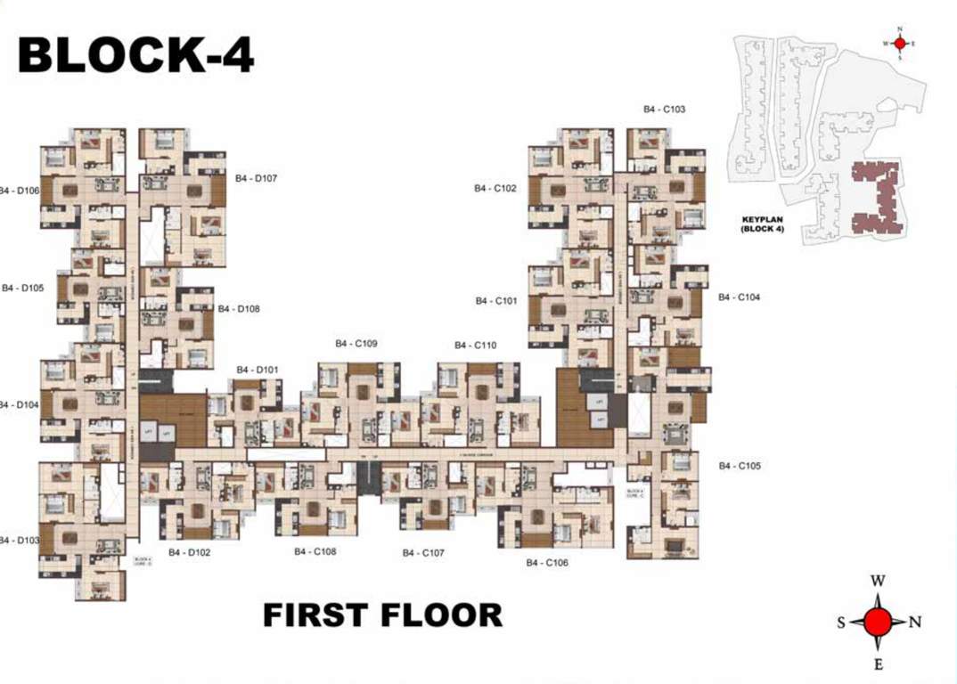  jarvis Block 4 Cluster Plan for 1st Floor