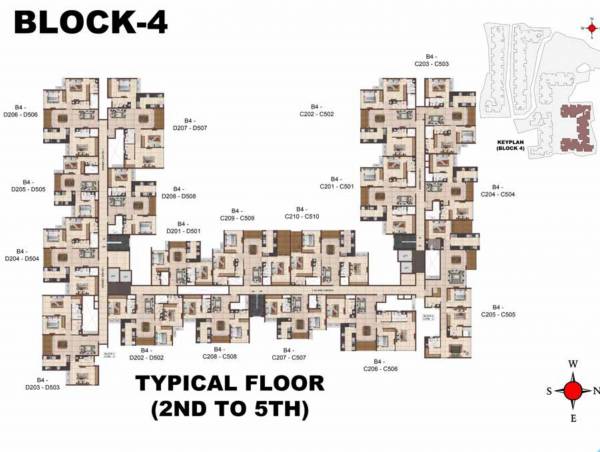  jarvis Block 4 Cluster Plan from 2nd to 5th Floor