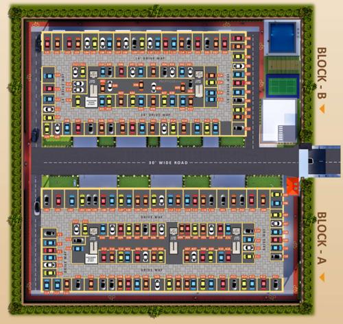  sunridge-homes Block  A  And B Cluster Plan For Ground Floor
