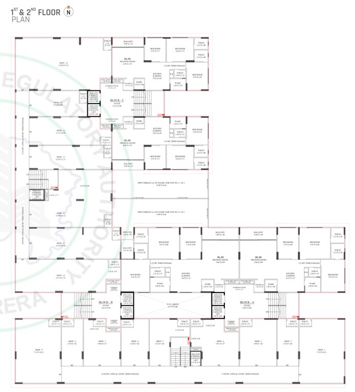  kalyan heritage Tower A Cluster Plan from 1st to 2nd Floor