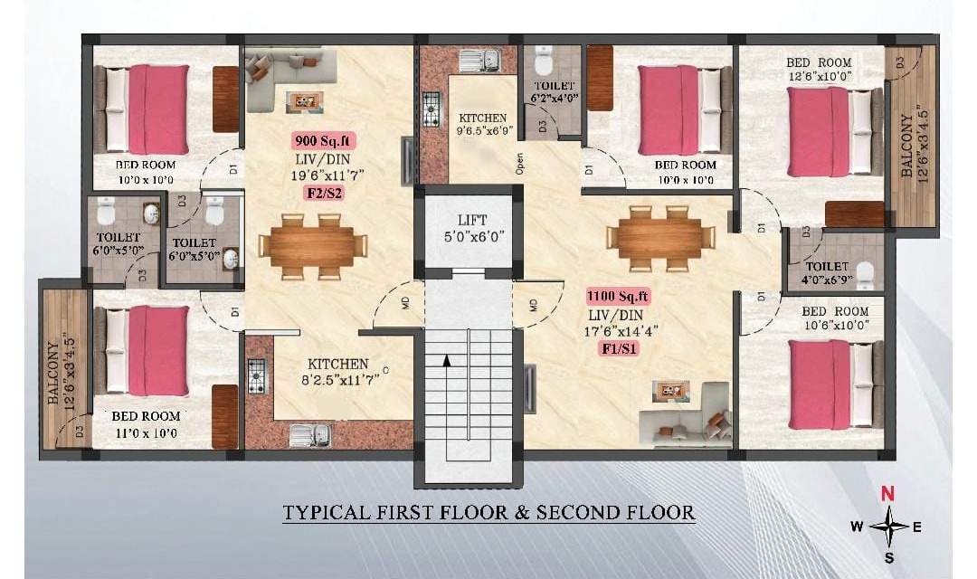  sai grand phase 2 Sai Grand Phase 2 Cluster Plan from 1st to 2nd Floor